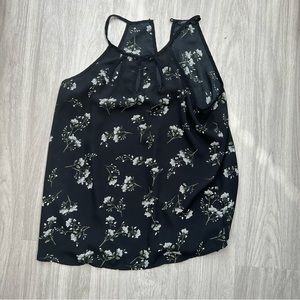 Black floral tank top from papermoon